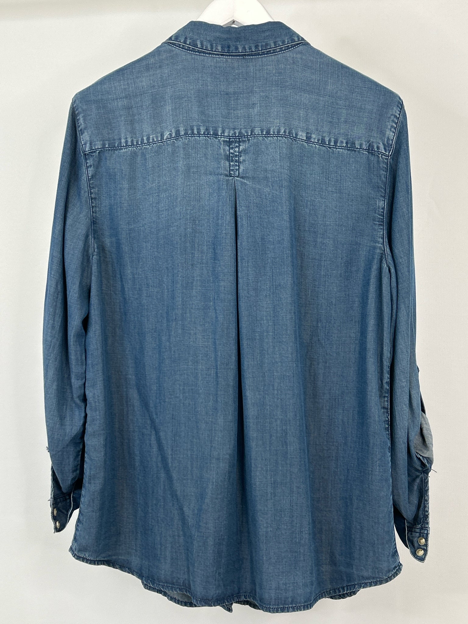 CHICO'S Size 12/14 indigo Women Shirt