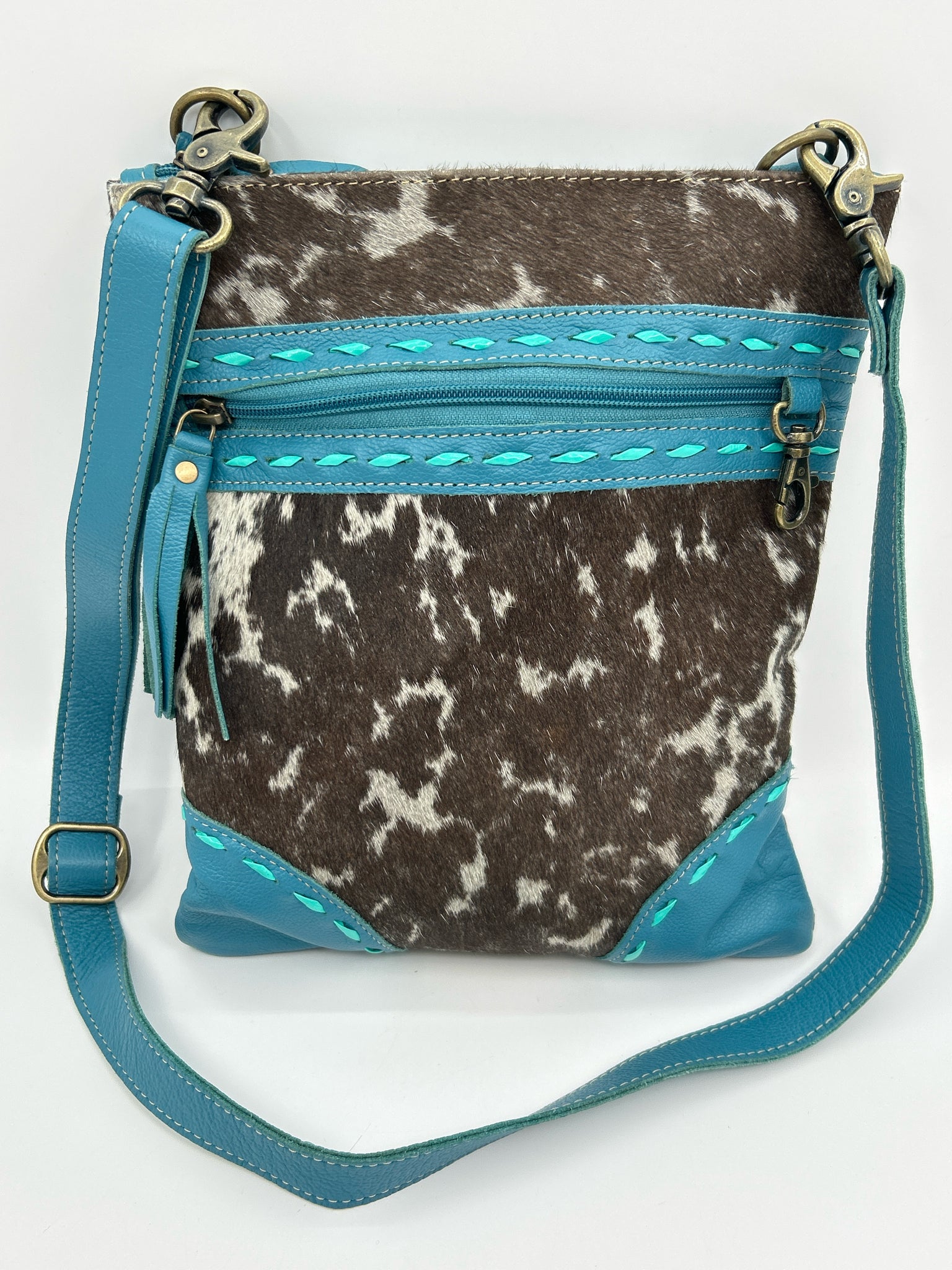 MYRA BAG Black and Teal Women Purse