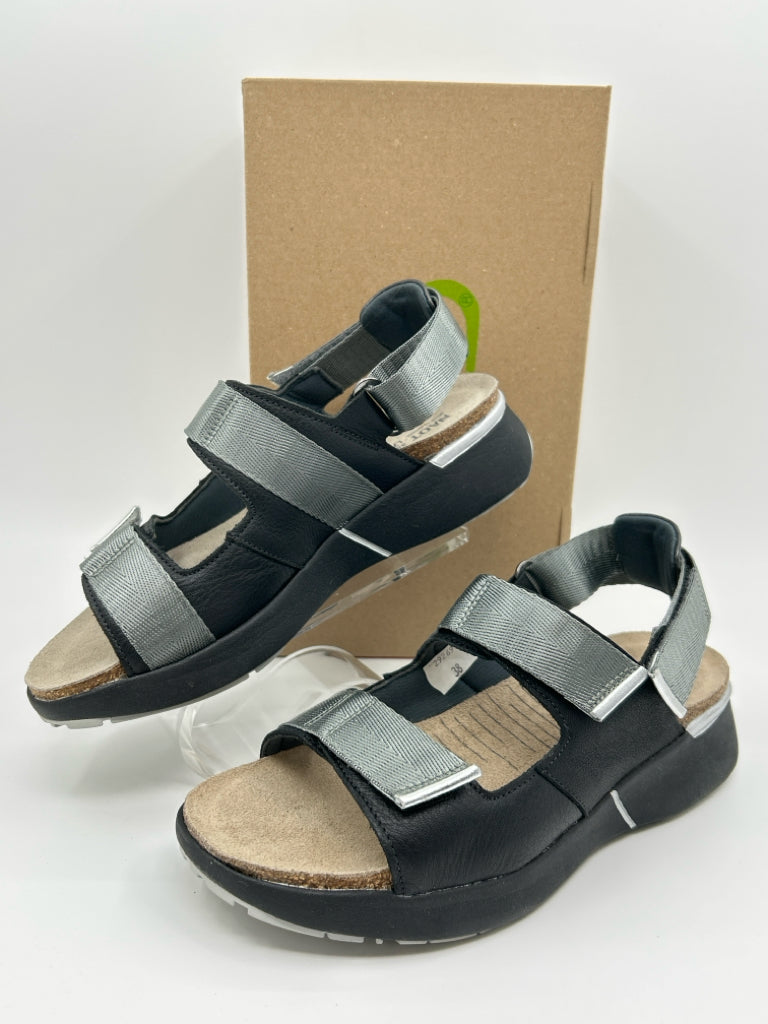 NAOT Size 7 Black and Silver Women's Sandal