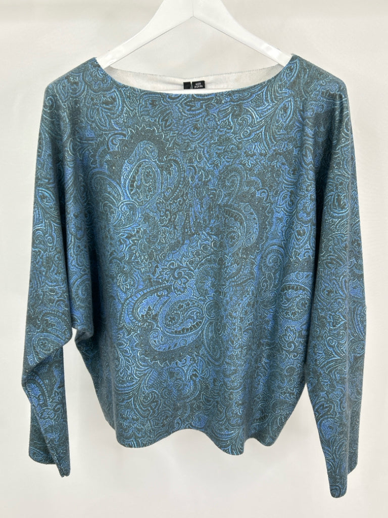 ETHYL Women Size M BLUE AND GREY Sweater