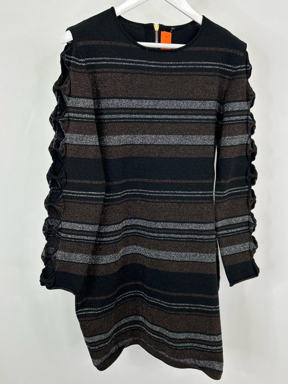TED BAKER Size S black striped Women Dress