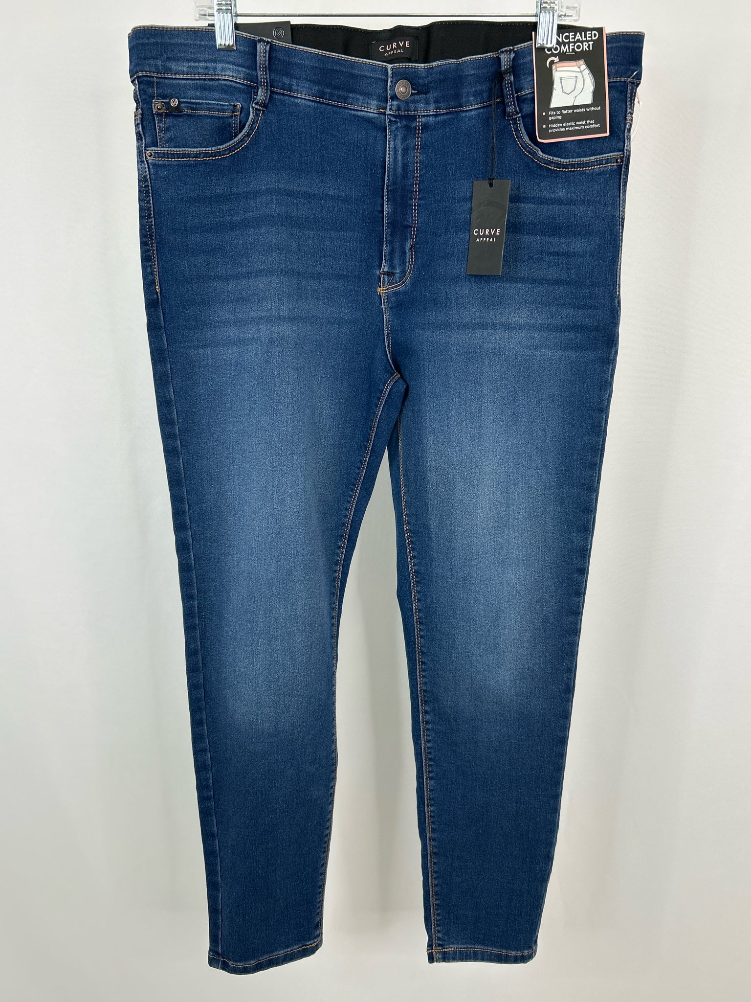 CURVE APPEAL NWT Size 16/33 BLUE DENIM Women jeans