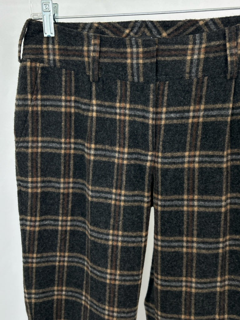 2 B RYCH Women Size 6 Black Plaid Pants NWT