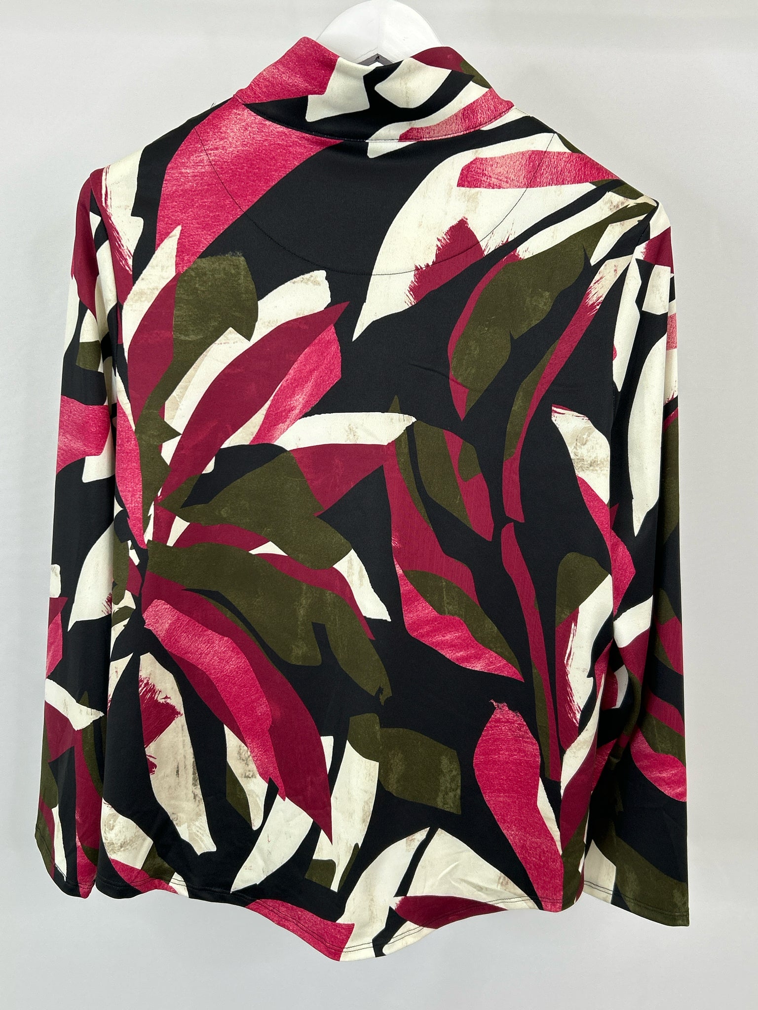 CHICO'S Size 12 Black & Pink Women's Pullover