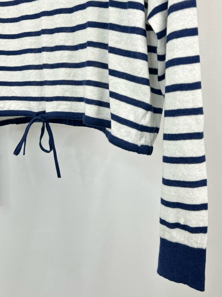 ALICE + OLIVIA Size S White and Blue Top NWT