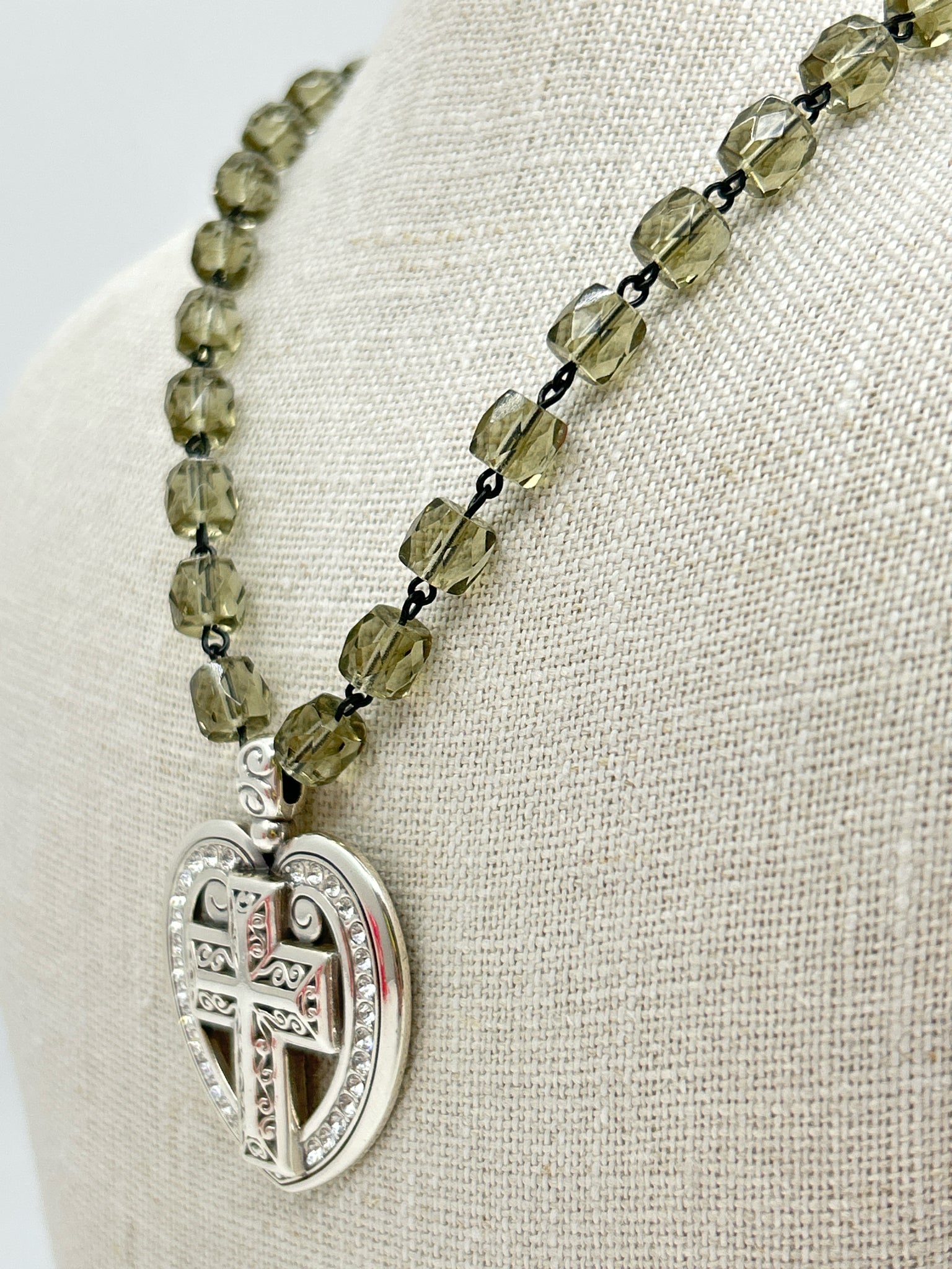 BRIGHTON GREEN AND SILVER Necklace NWT