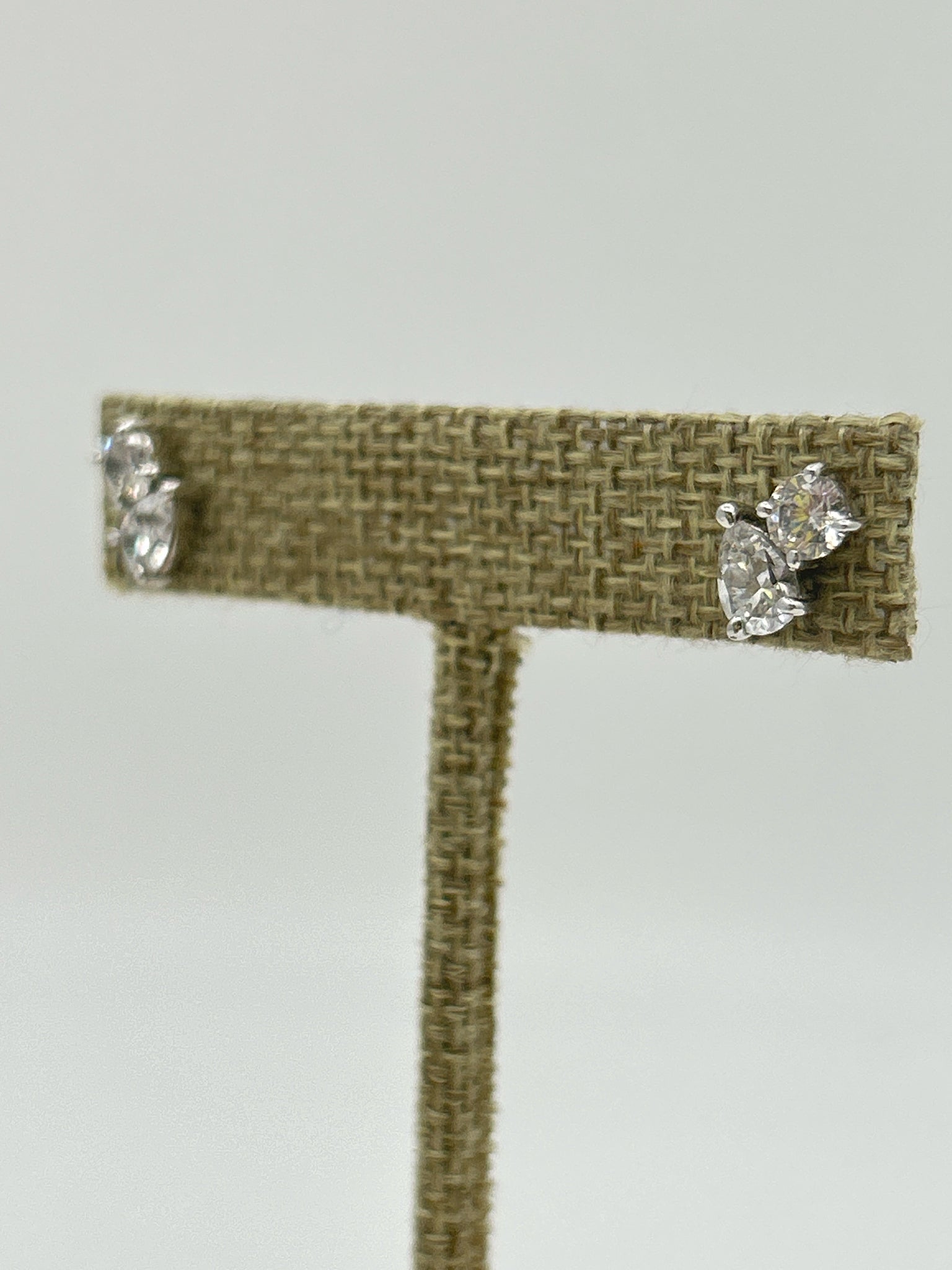 Berricle CZ Stone Stud Sterling Silver Earrings