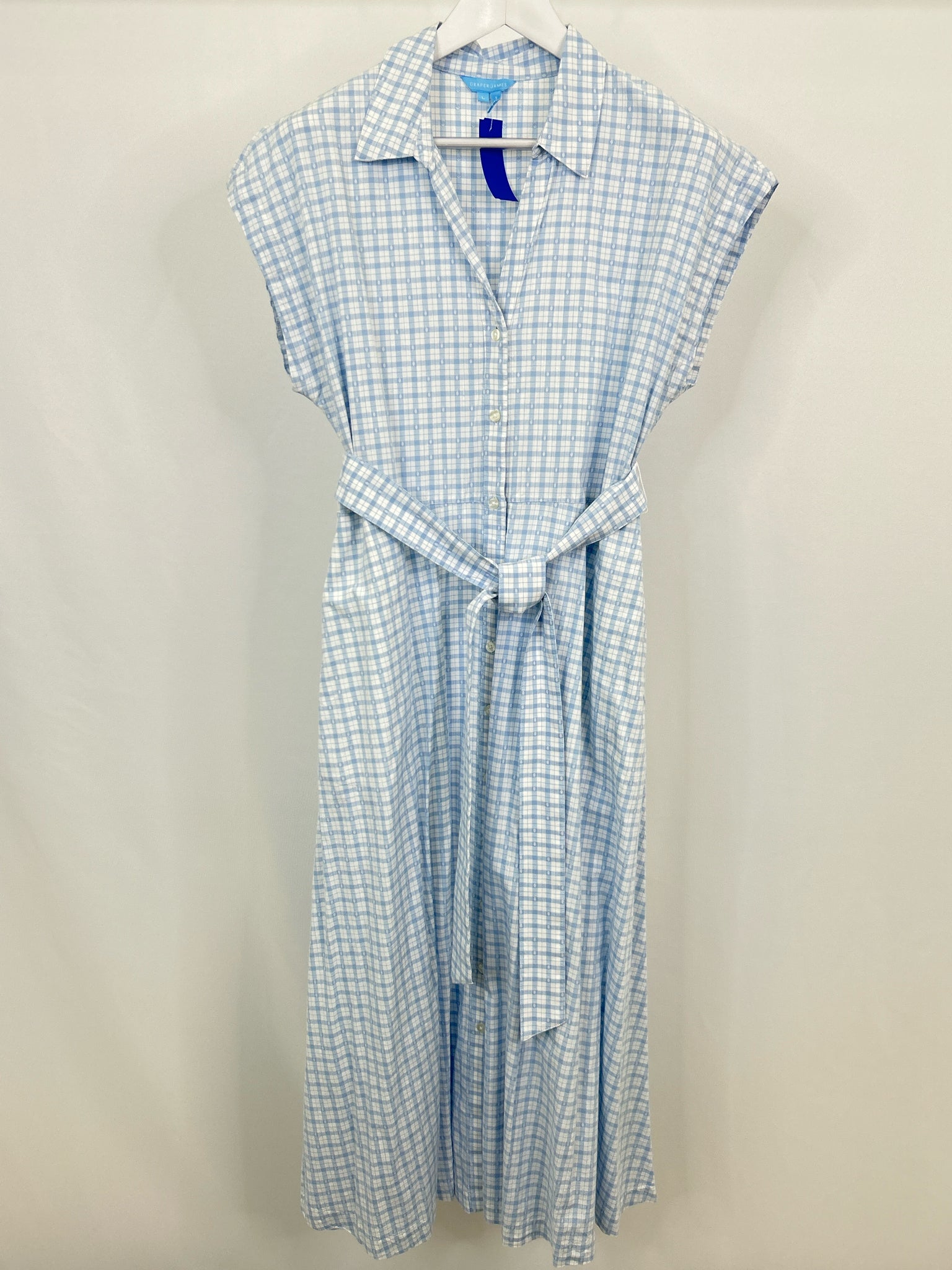 DRAPER JAMES Size L BLUE & WHITE Women Dress