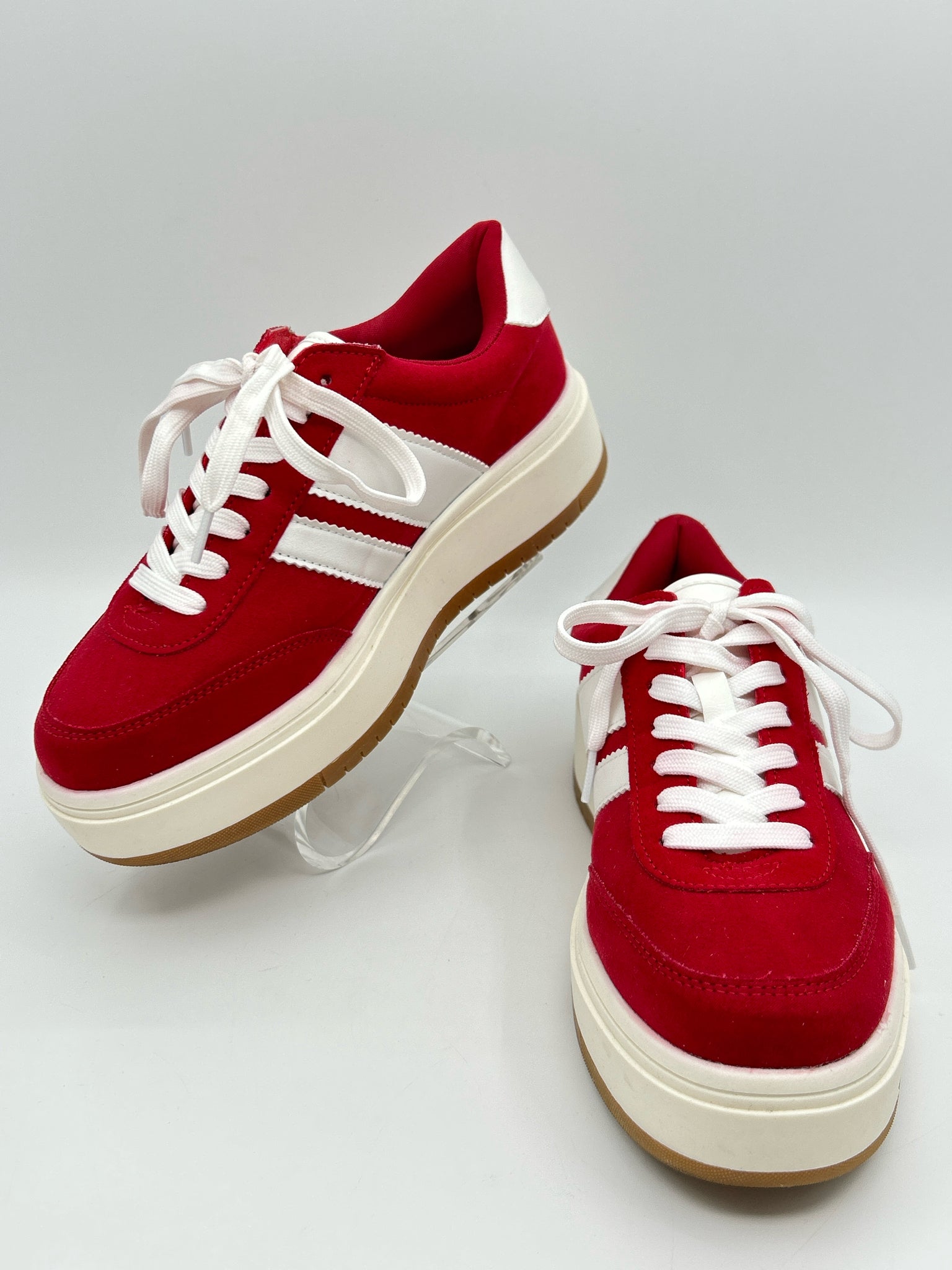 MADDEN GIRL Size 8M red and white Women Sneakers