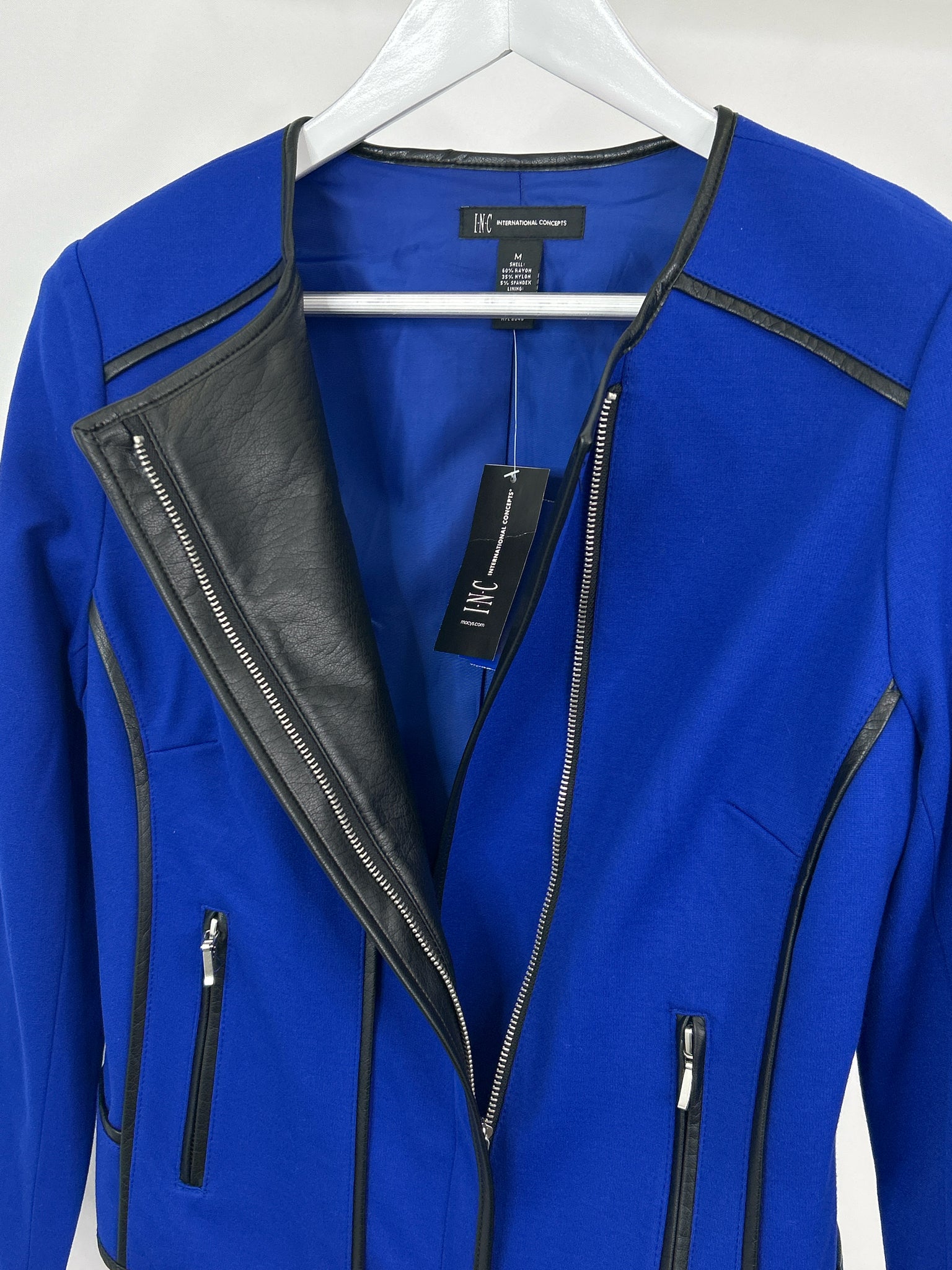 INC Size M Blue Women Jacket