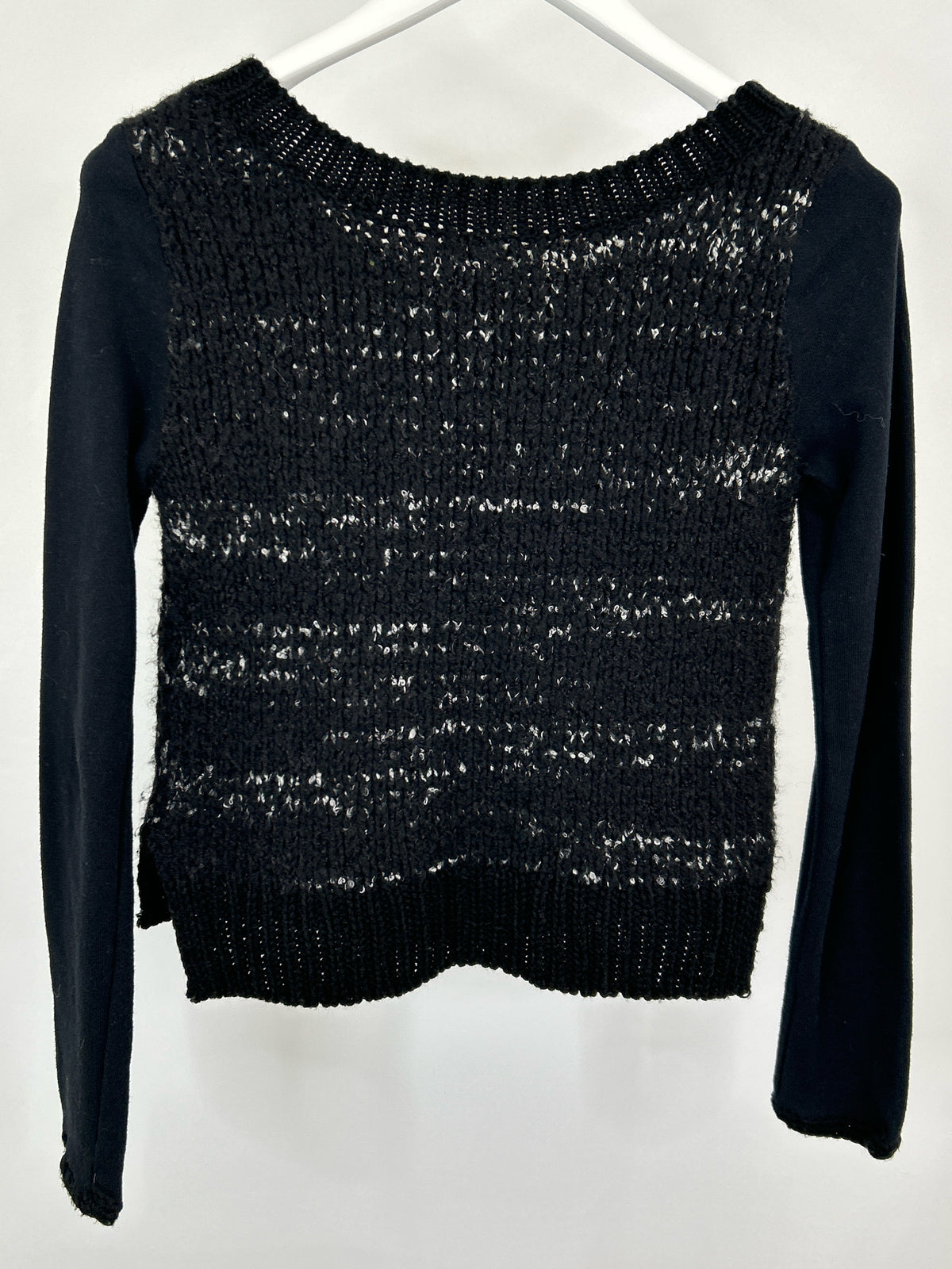 FREE PEOPLE Size S Black Print Women Sweater