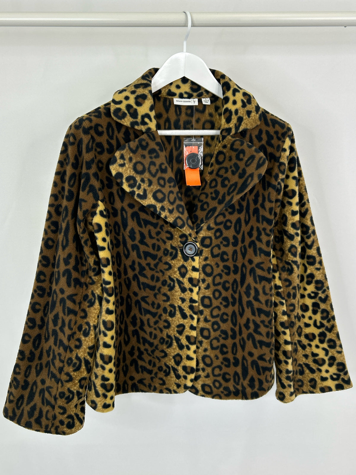 SUSAN GRAVER Size S Animal Print Women Jacket NWOT