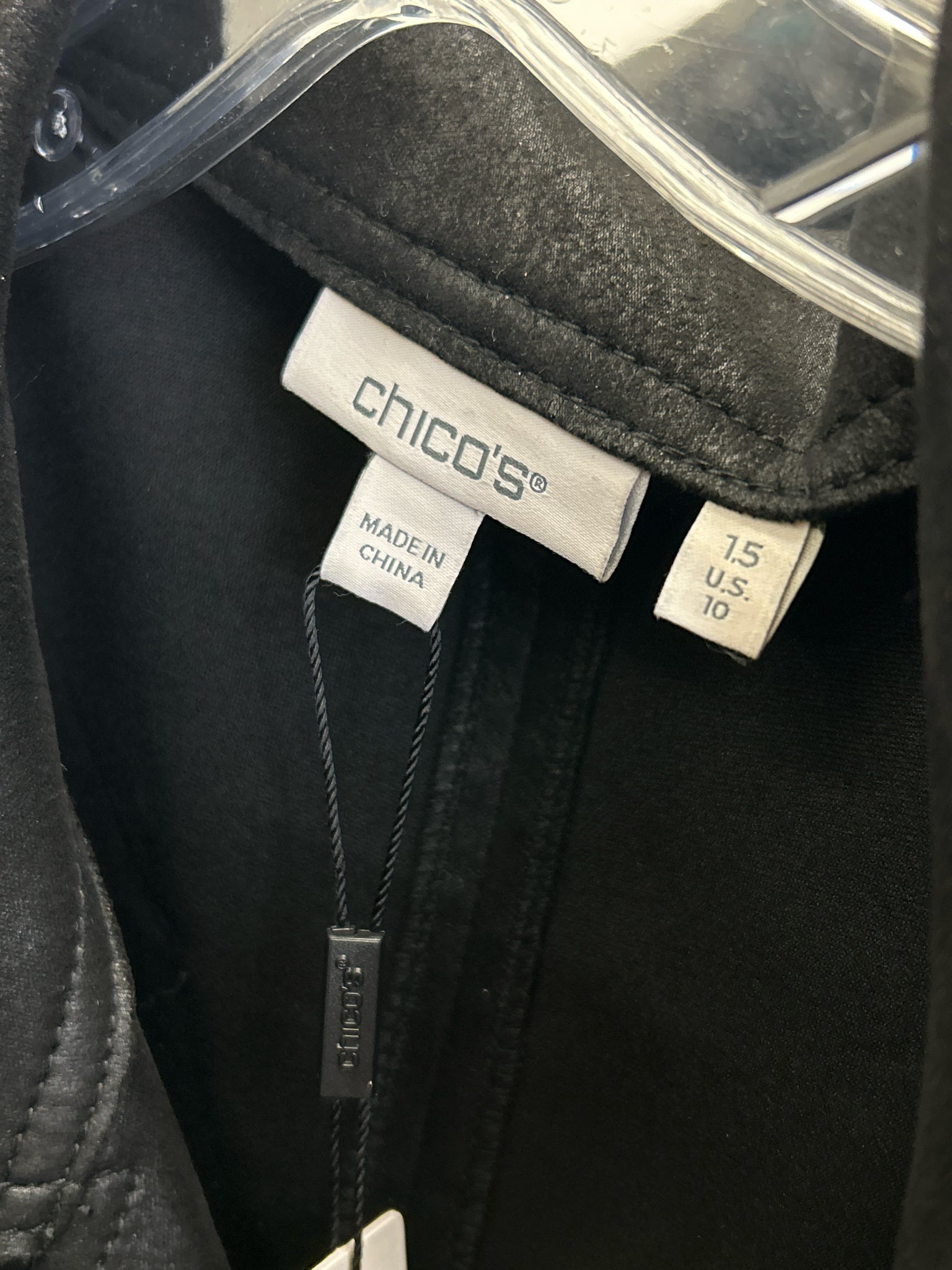 CHICO'S Size 10 Black Women Jacket NWT