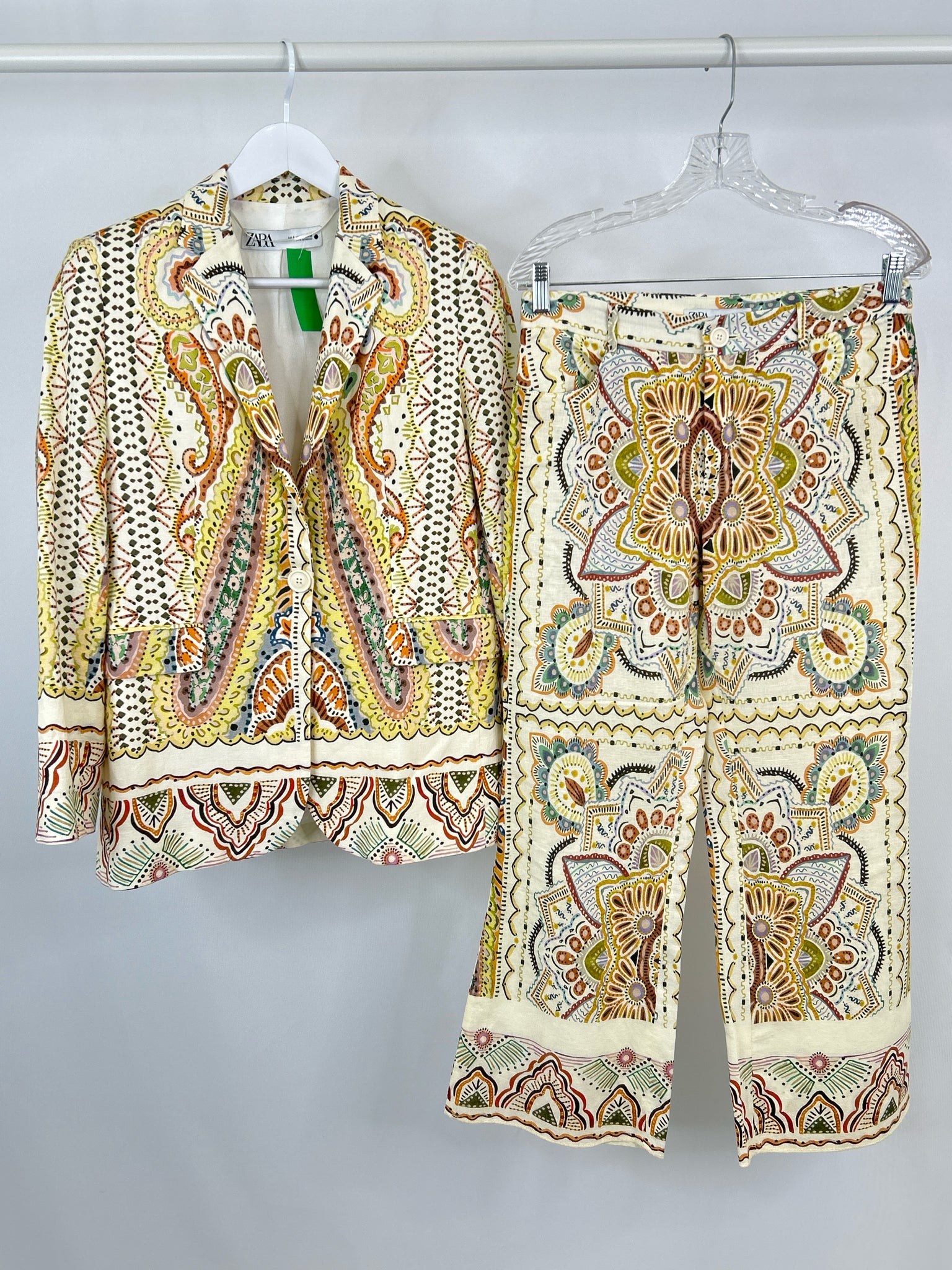 ZARA Size S Multi-Color Women 2-Piece w/pants