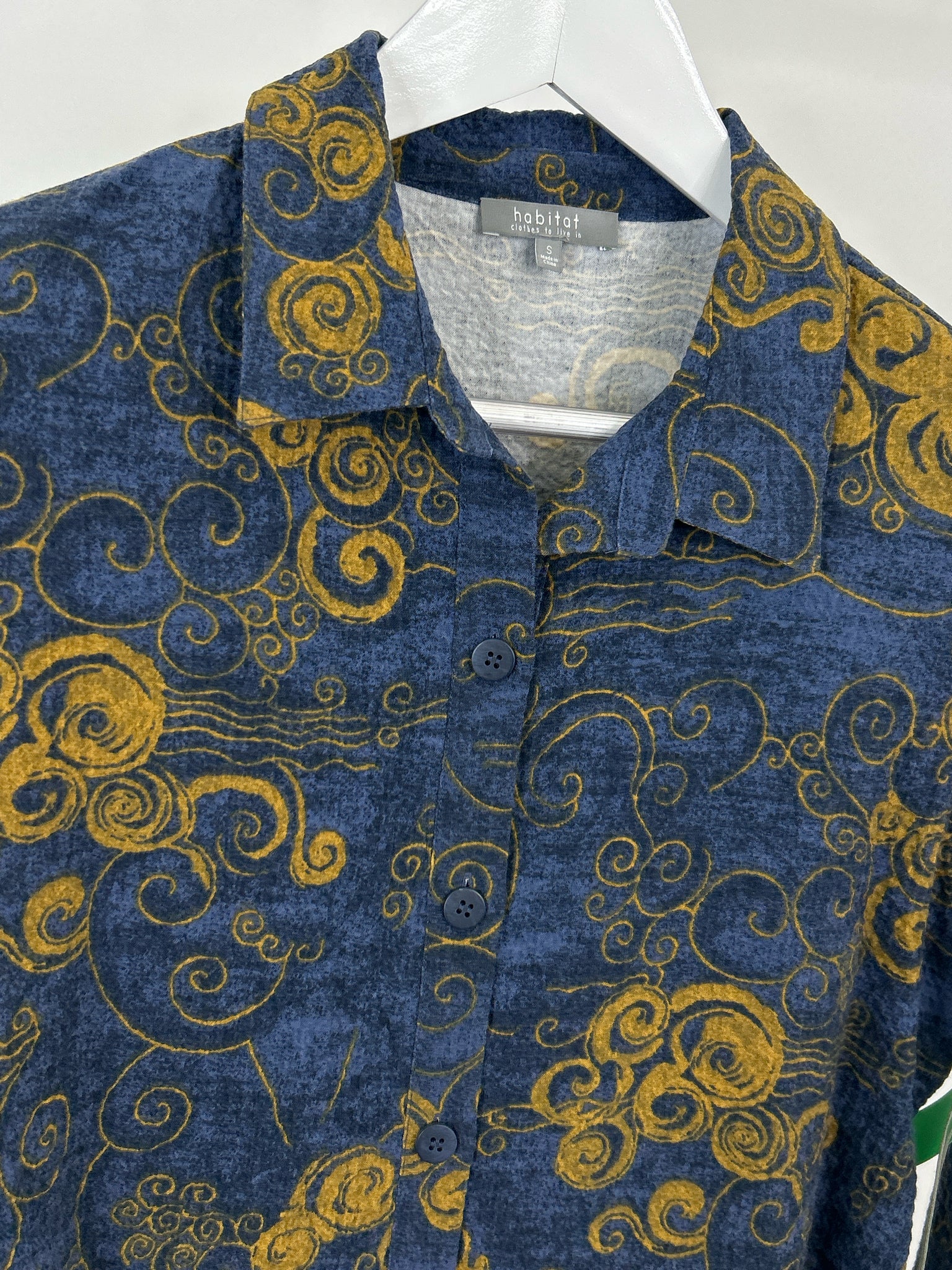 HABITAT Size S blue and gold Women Shirt
