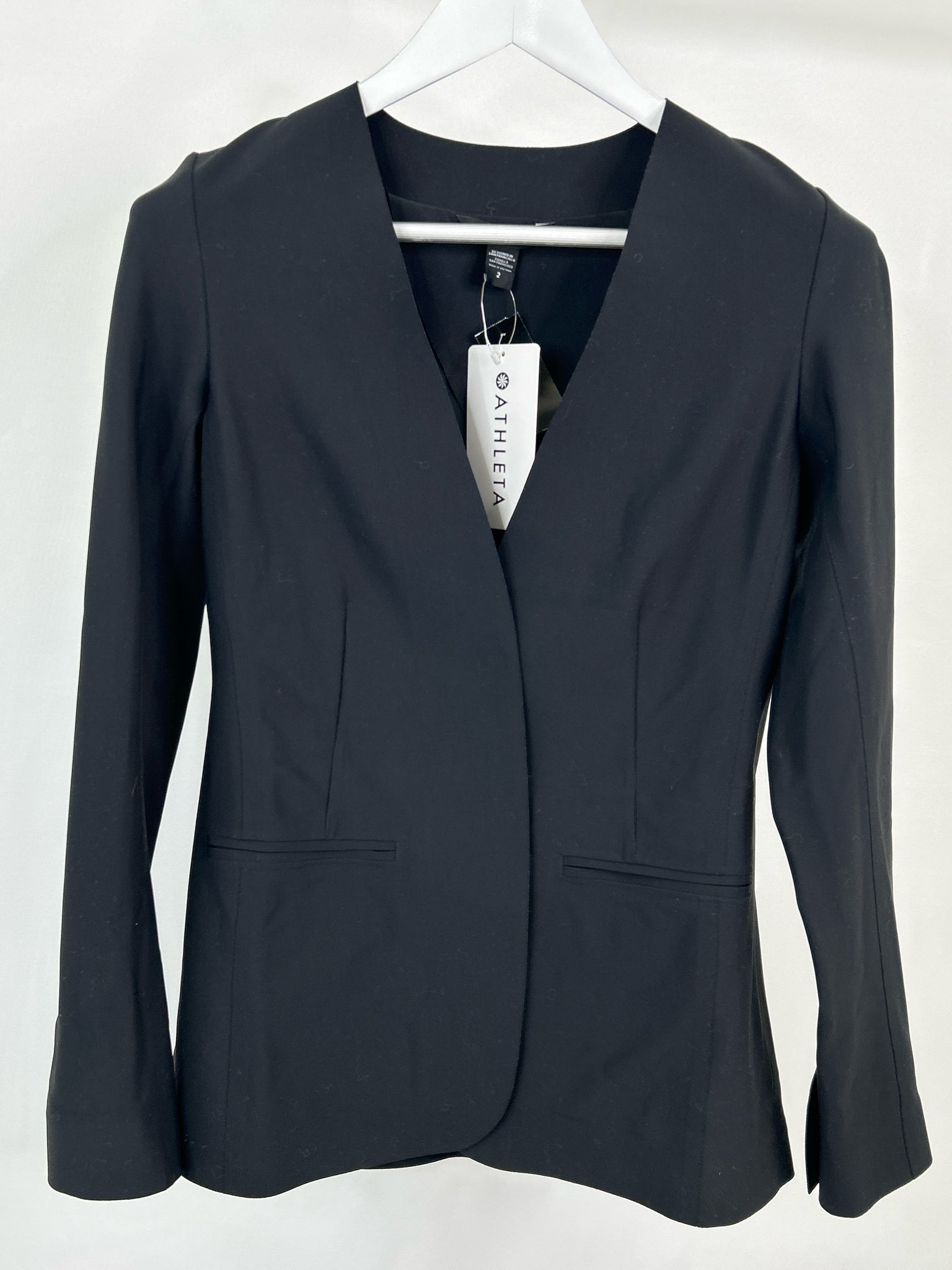 ATHLETA Size 2 Black Women Blazer