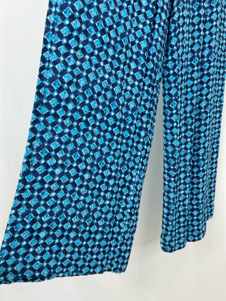 HABITAT Women Size S Blue Print Flood Pants NWT