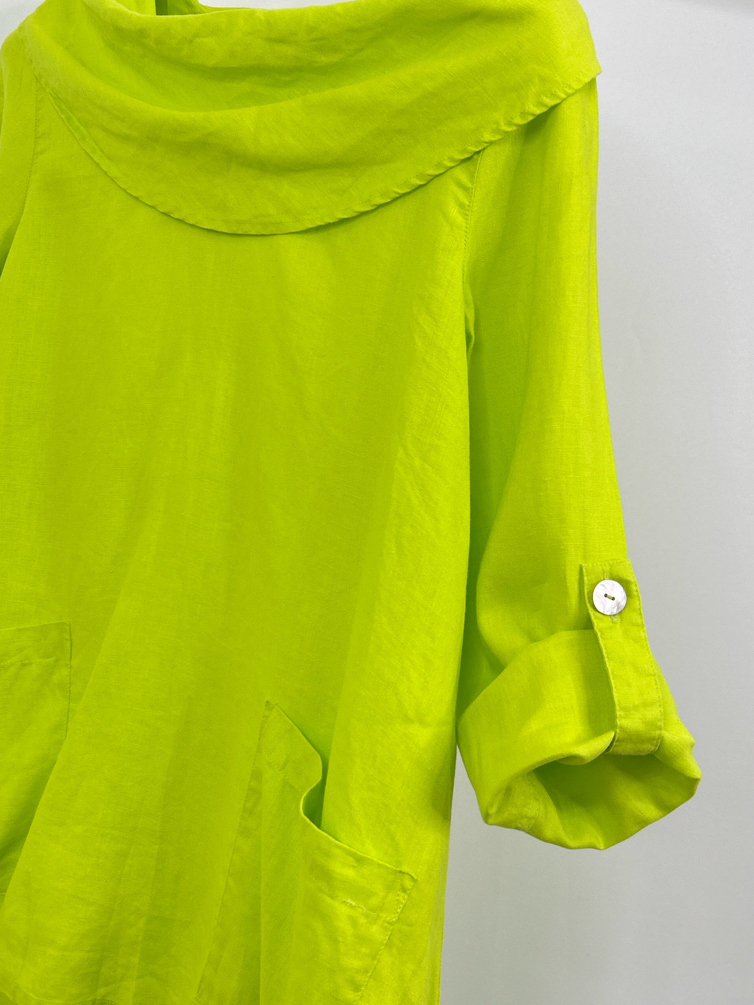 Ali Miles Size M Chartreuse Women Tunic