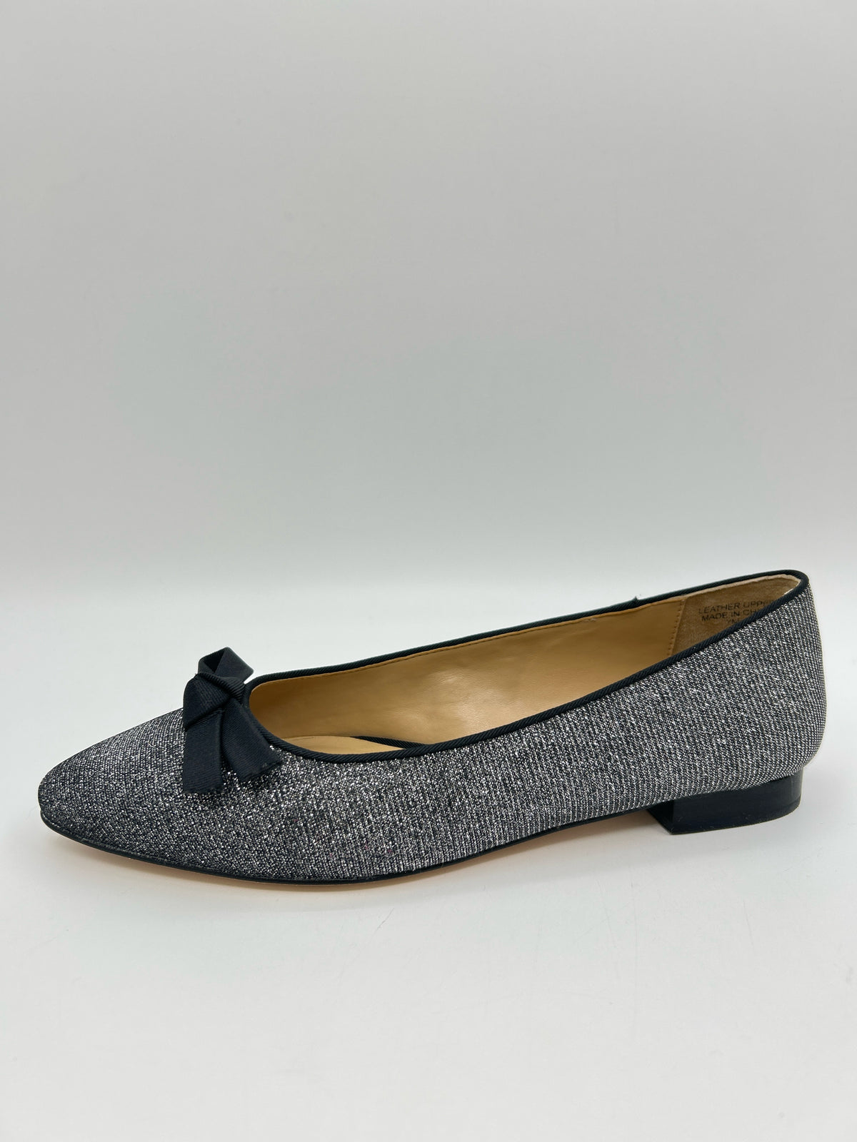 TALBOTS Size 7M Silver and Black Women Flats