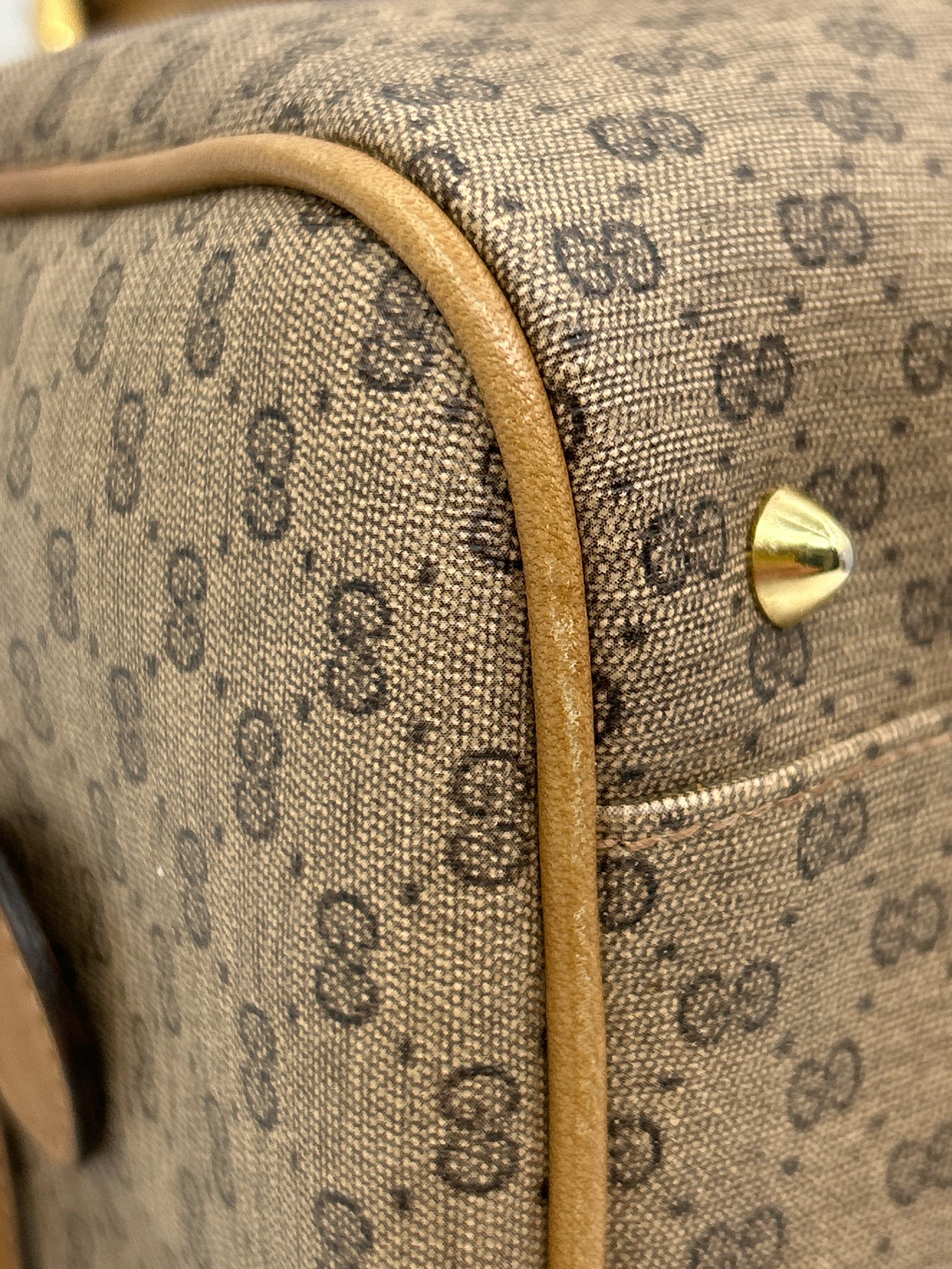 GUCCI Vintage Brown Monogram Women Purse