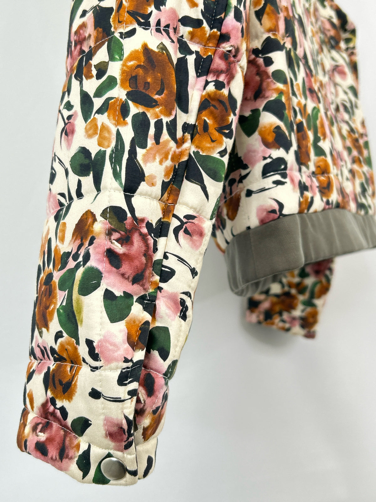 Something Navy Size XS BEIGE FLORAL Women Jacket