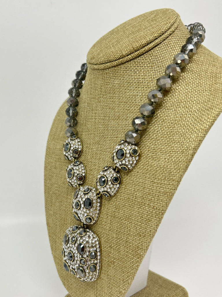 HEIDI DAUS Silver and Black Necklace