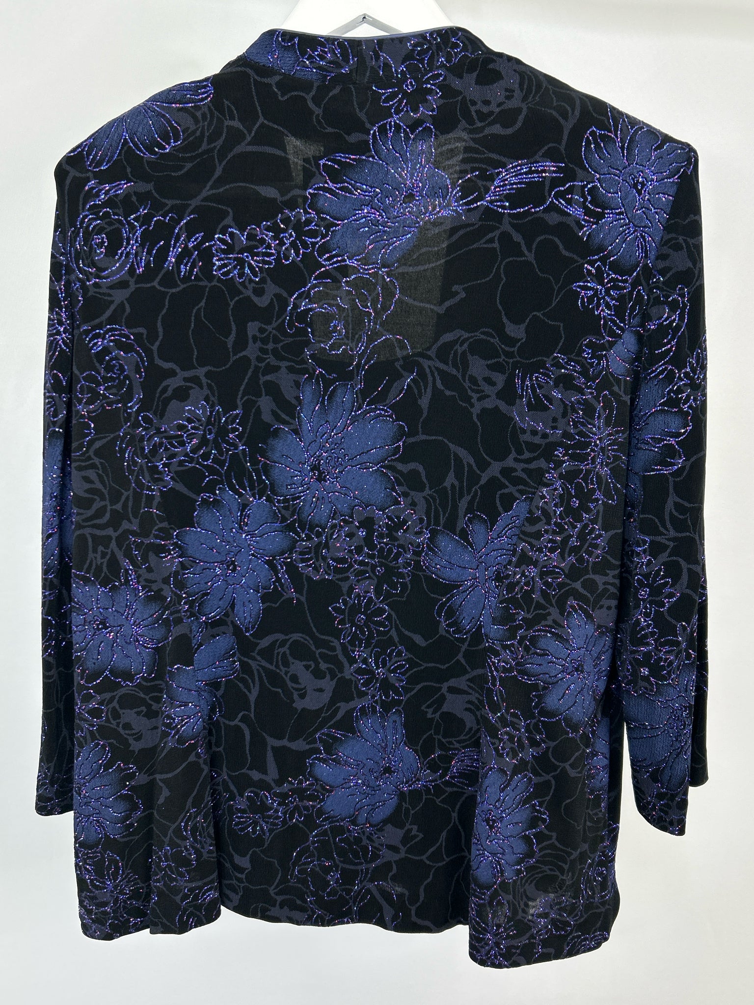 ALEX EVENINGS Size XL Black Print Women 2-piece Set