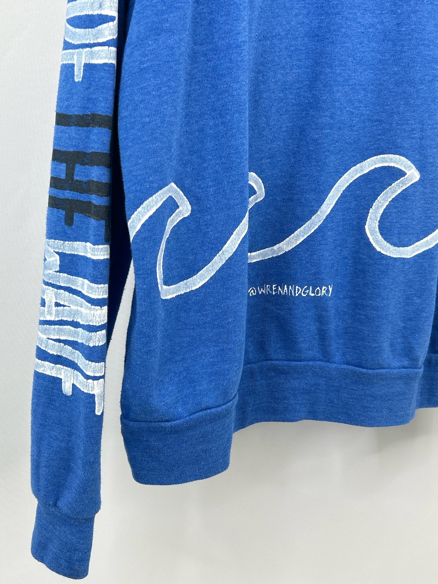 WREN + GLORY Size XL Blue Women Sweatshirt