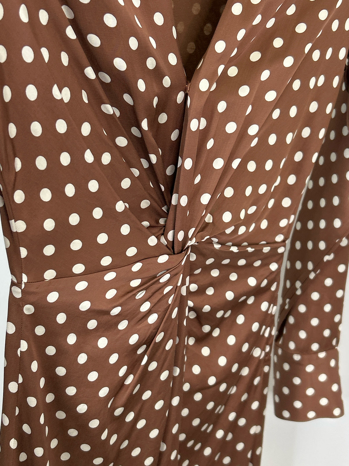 MASSIMO DUTTI Size 2 Brown and White Women Dress