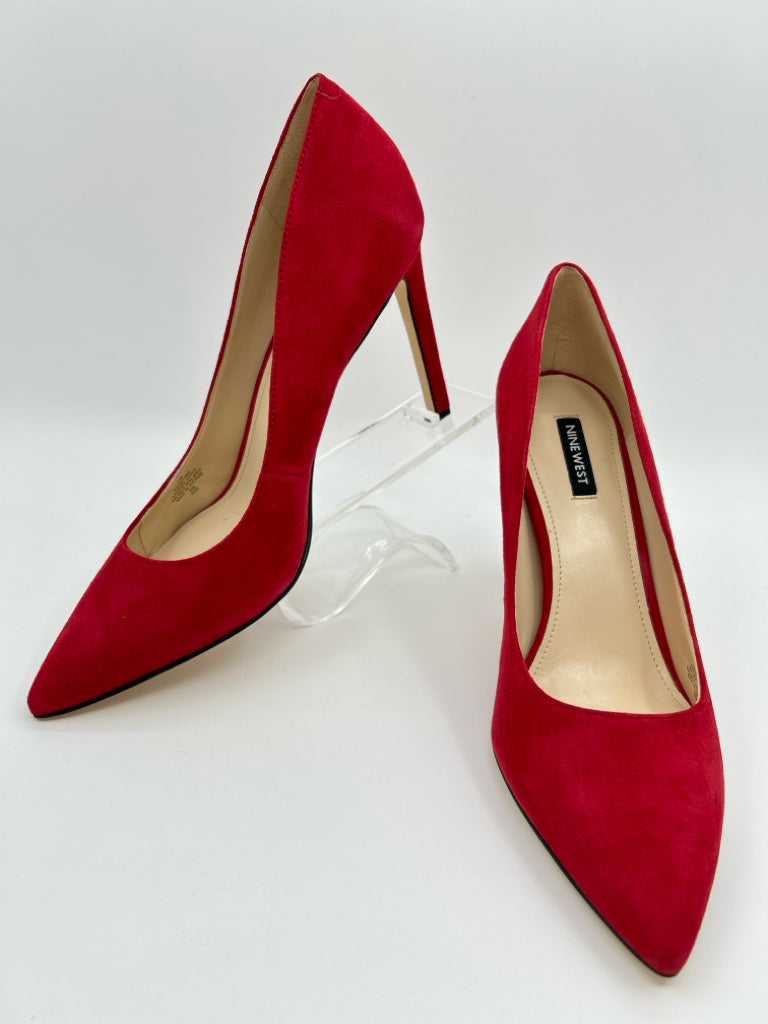 NINE WEST Women Size 11M Red Pumps