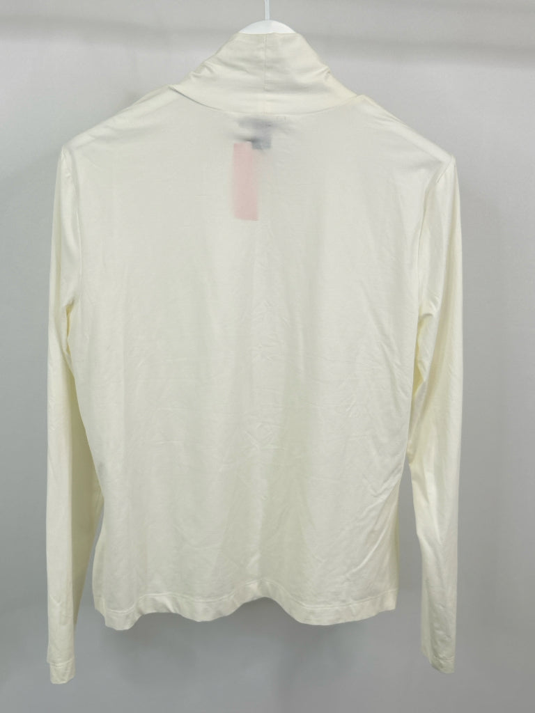 ST JOHN CAVIAR Women Size XL Ivory Turtleneck