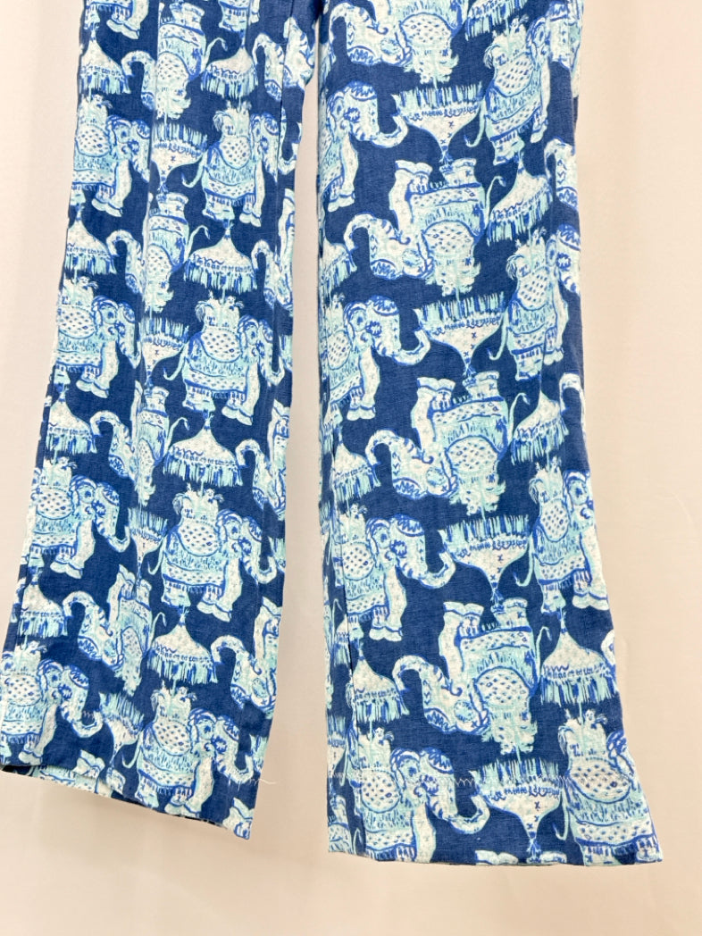 LILLY PULITZER Size M Blue Print Women Pants