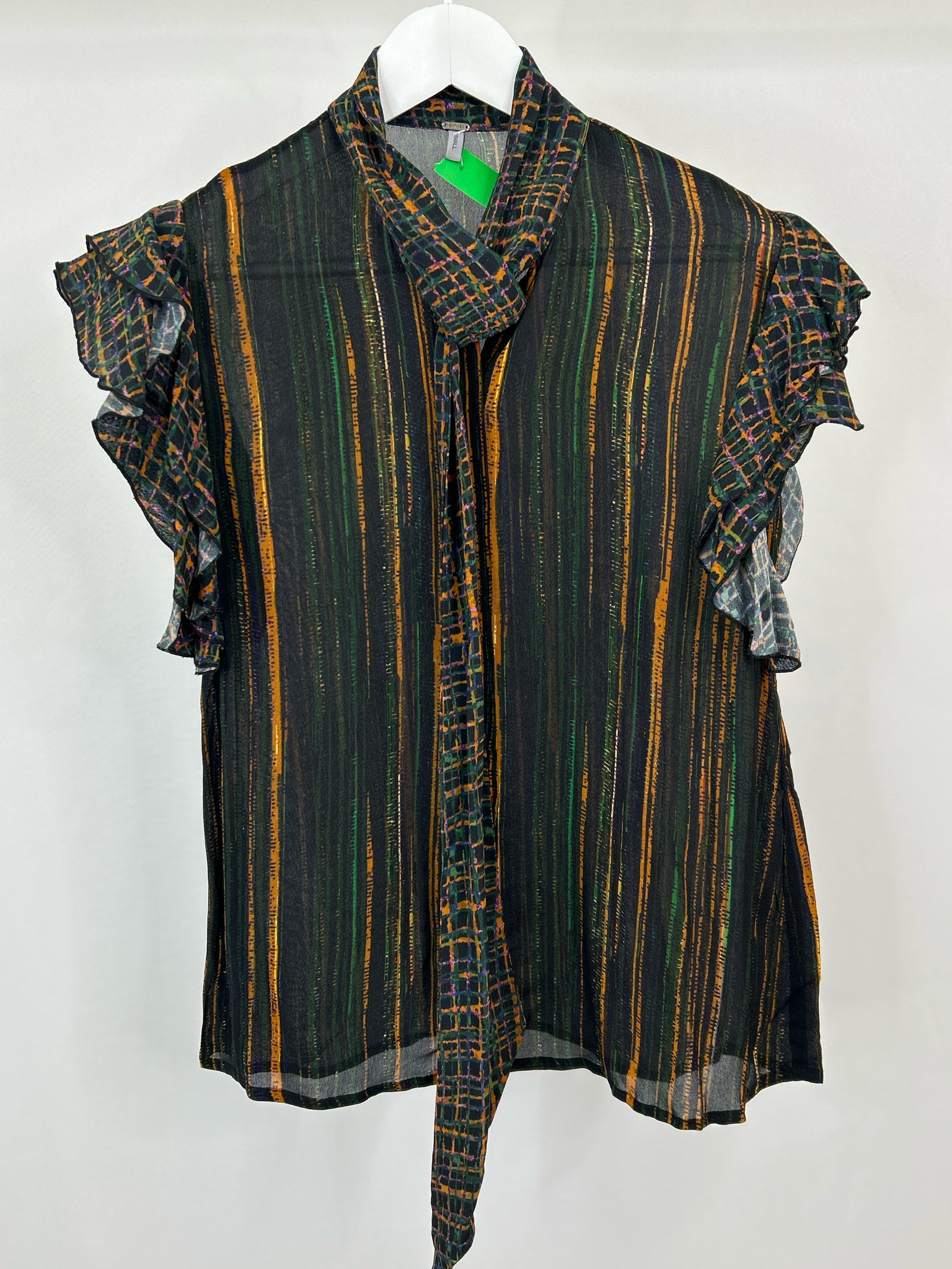 BLANK LONDON Size S BLACK AND ORANGE Women Top