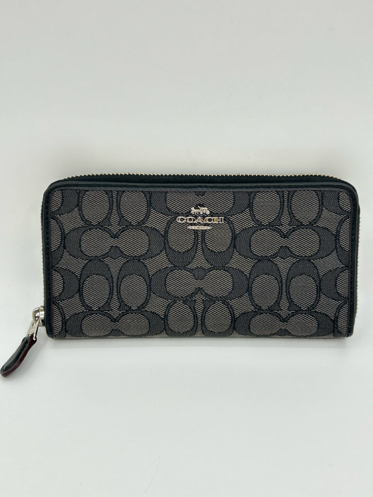 coach Black Print Wallet