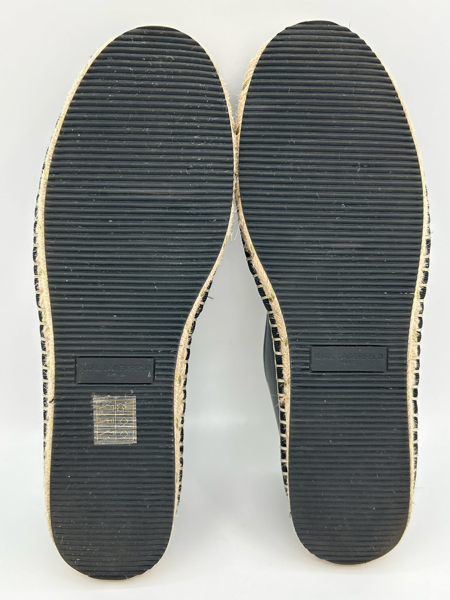 KARL LAGERFELD Size 8.5M Black Women Sandal