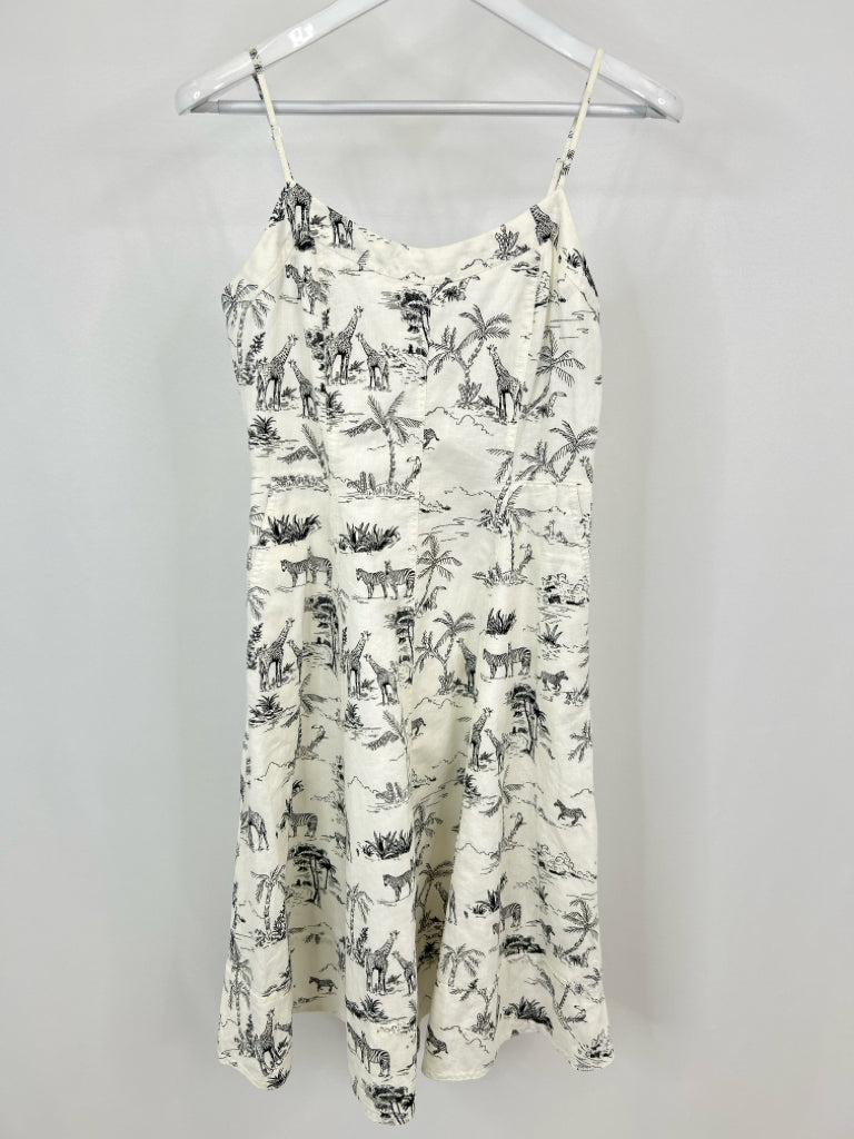 BANANA REPUBLIC Size 8 White and black Women's Dress