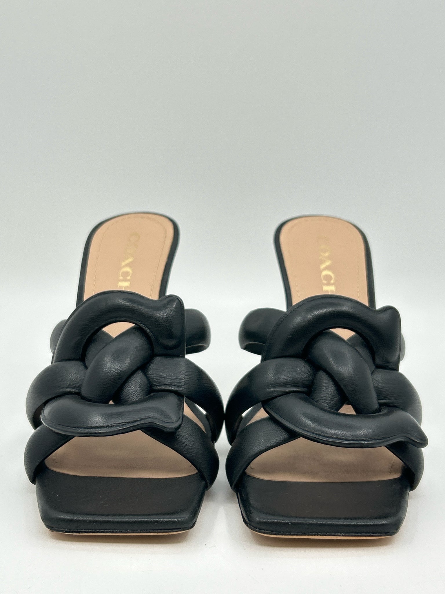 COACH Size 7.5B Black Women Sandal