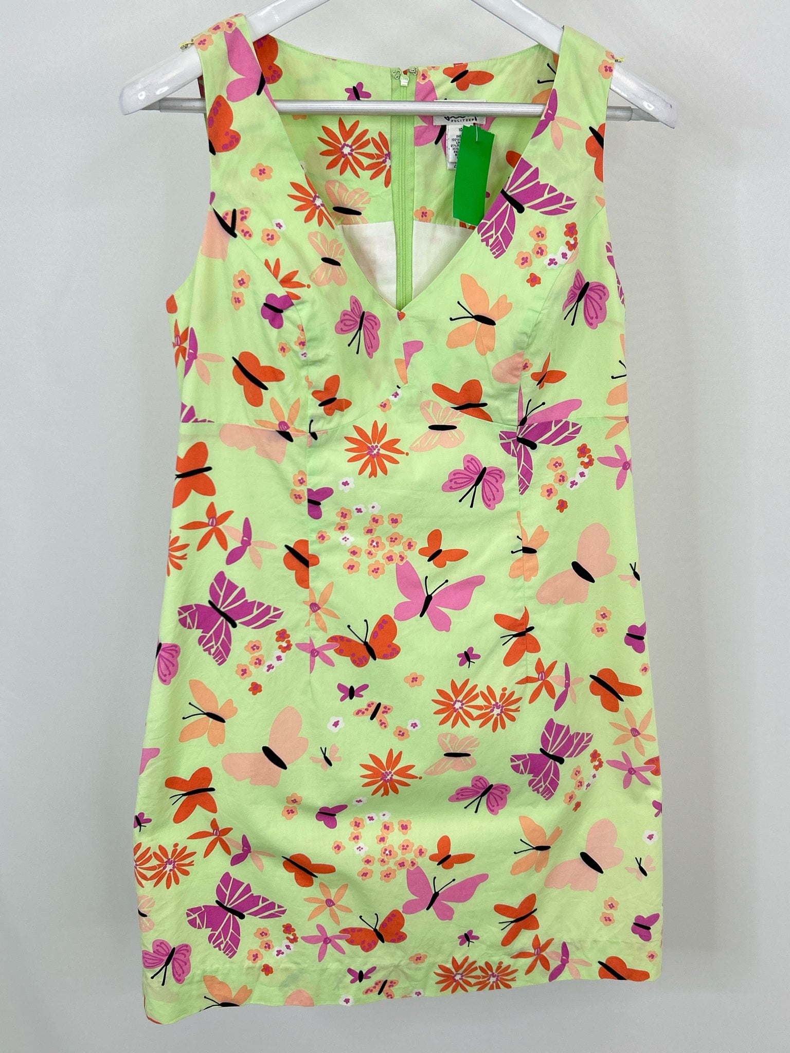 LILLY PULITZER Size 10 Lime Green Print Women Dress