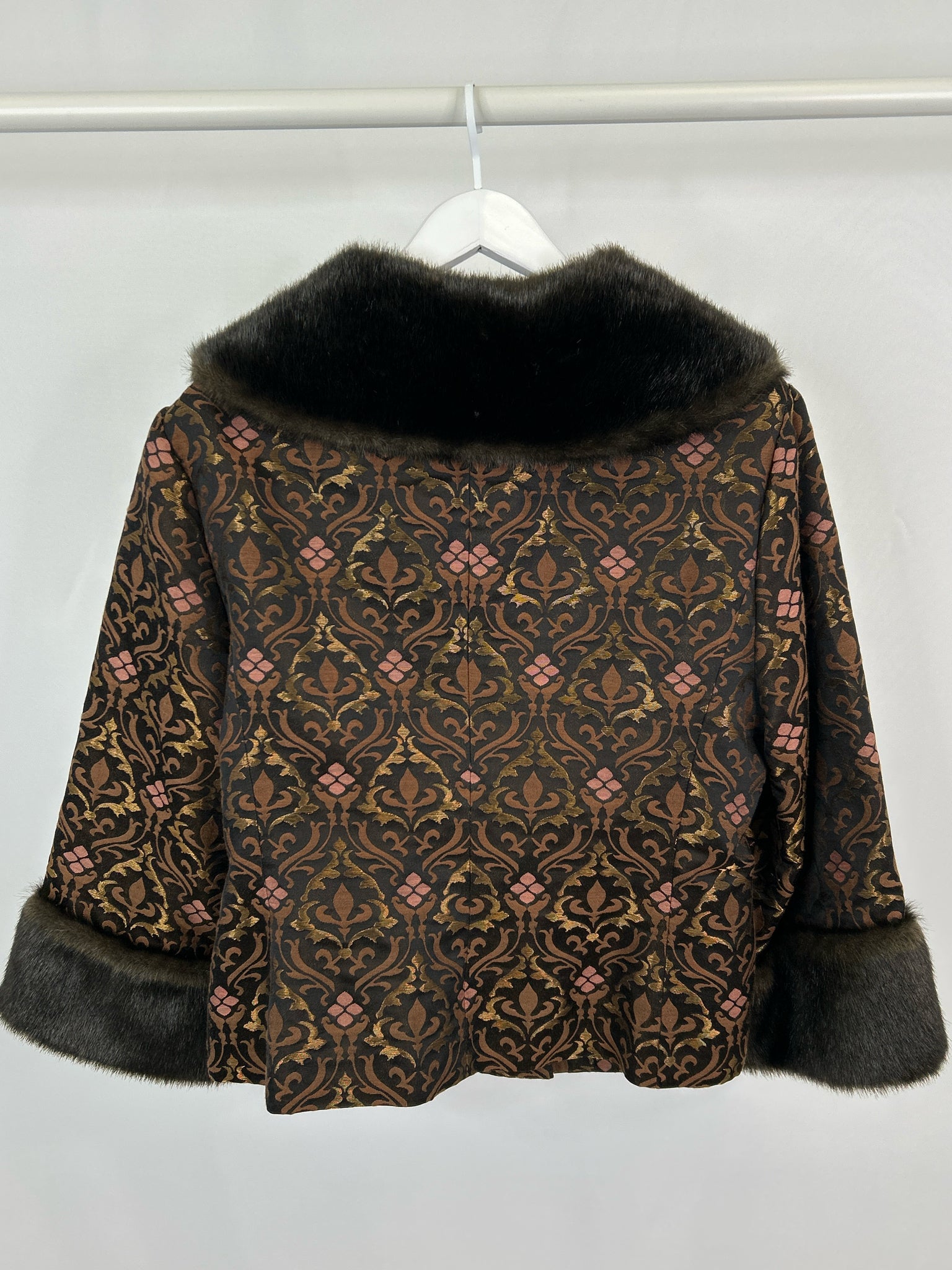 NINE WEST Size 16W Brown Metallic Women Jacket