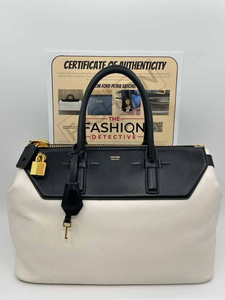 TOM FORD White & Black Purse