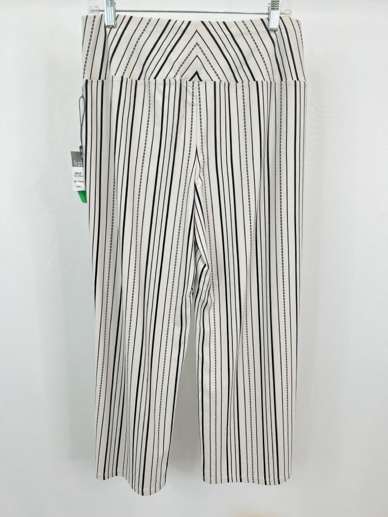 HABITAT Women Size S Off White Striped Print Pants