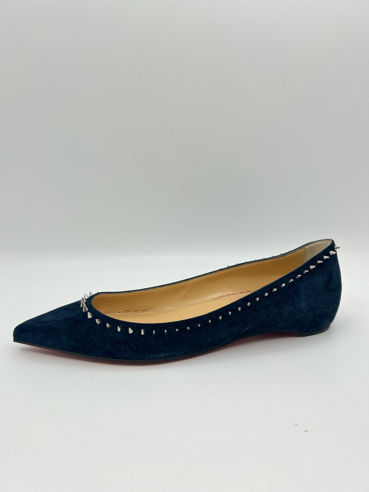 CHRISTIAN LOUBOUTIN Size 37 Navy Women Flats