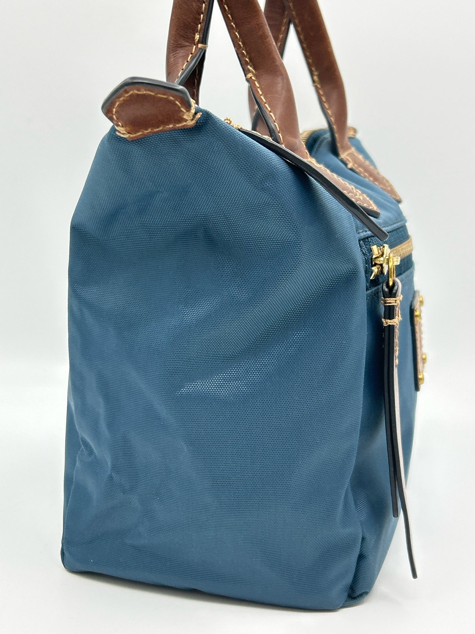 FRYE Blue and Brown Women Purse