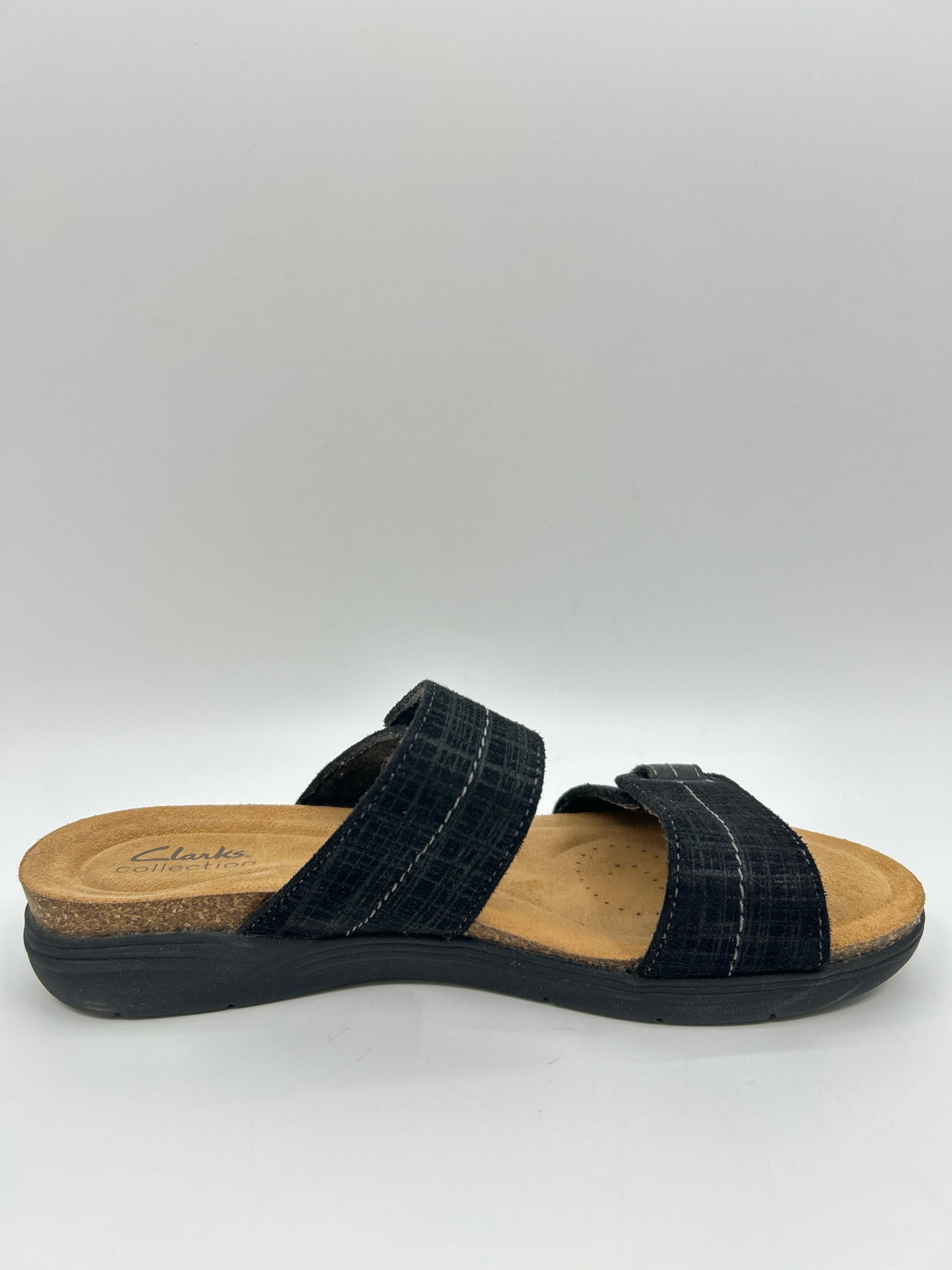 CLARKS Size 8.5 Black & Brown Women Sandal