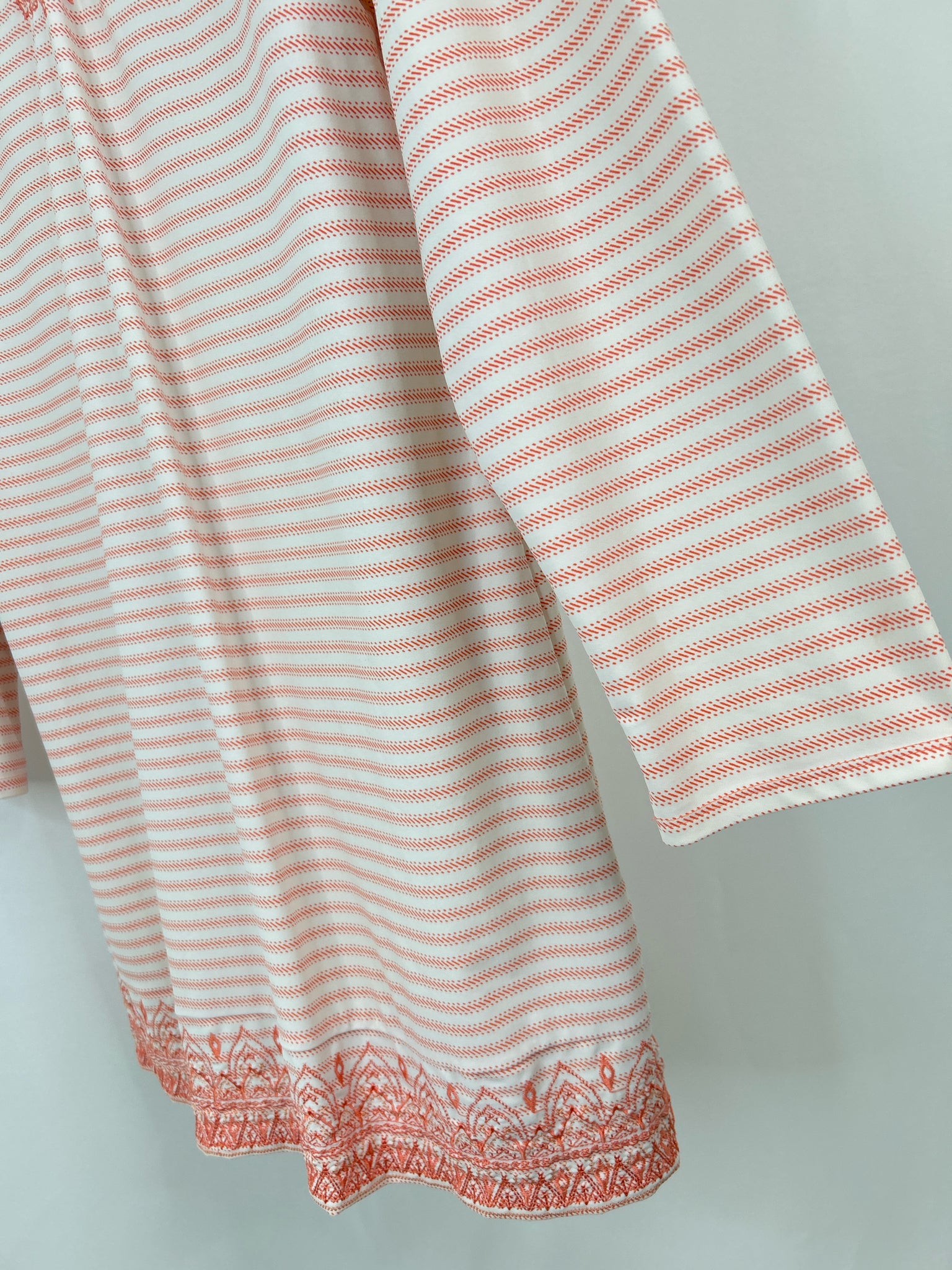 CABANA LIFE Size XL White and Peach Women Dress