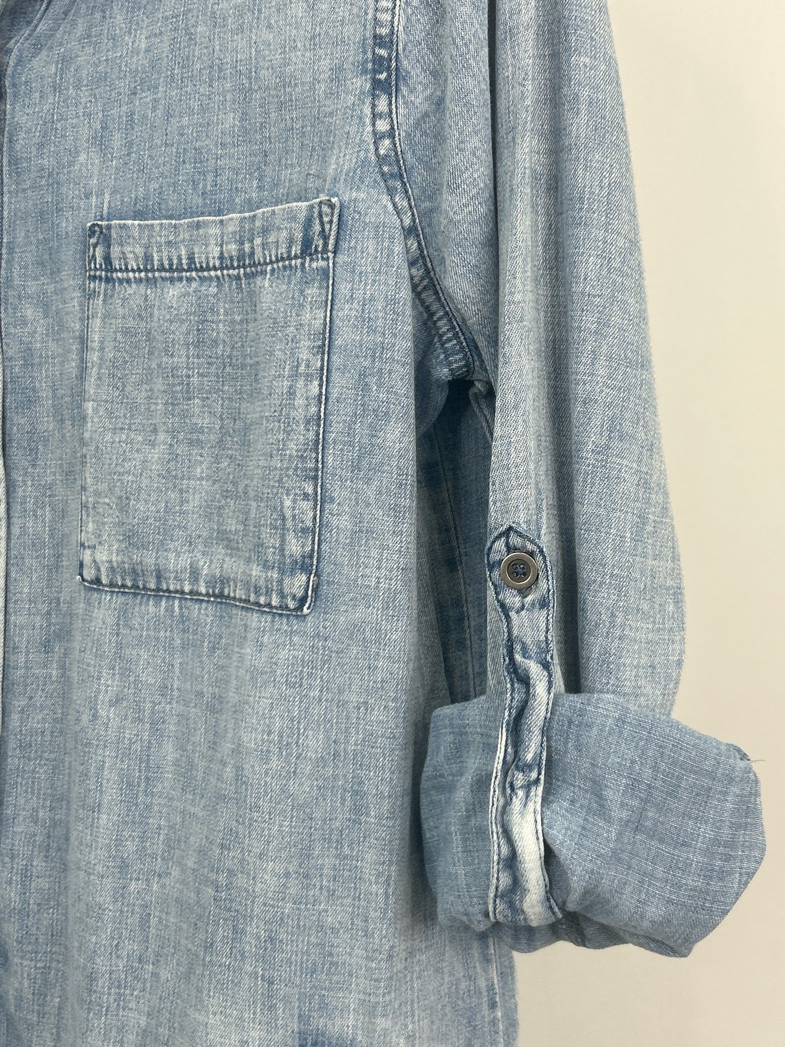 WASH LAB Size L BLUE DENIM Women Dress