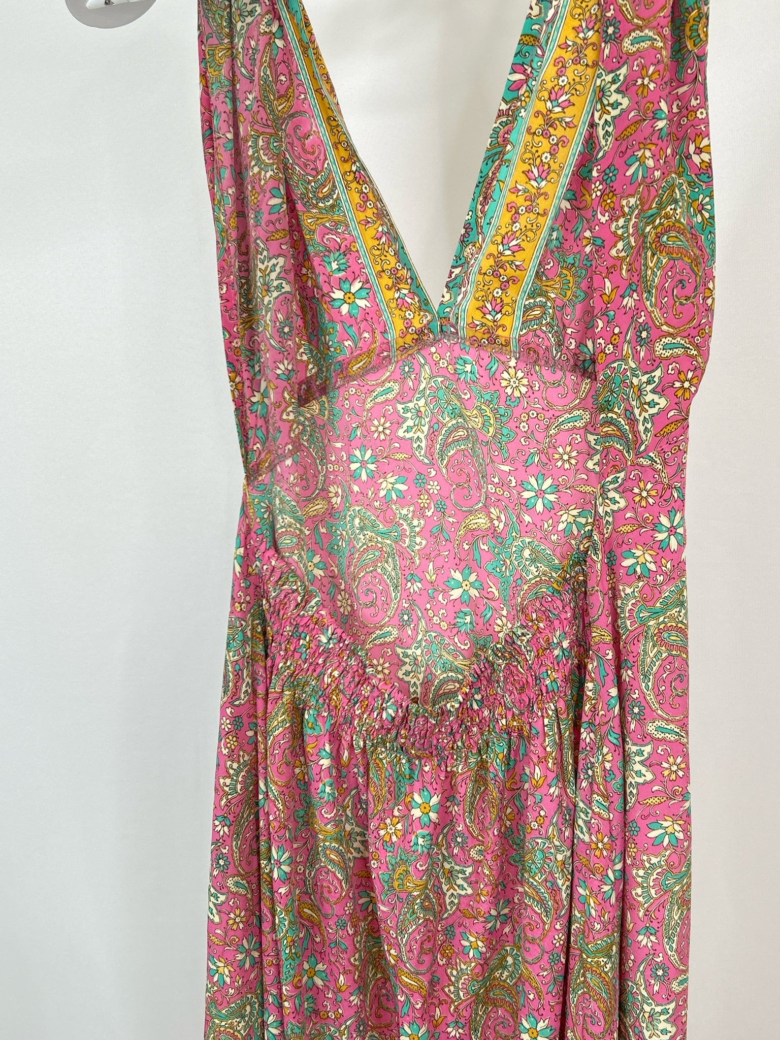PURPLE QUEEN Size M Pink floral Women Dress