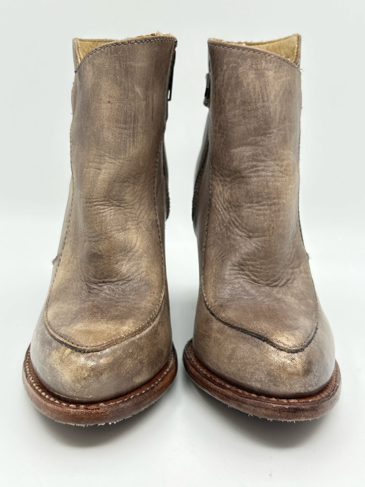 BED STU Size 6.5 Taupe Women Booties