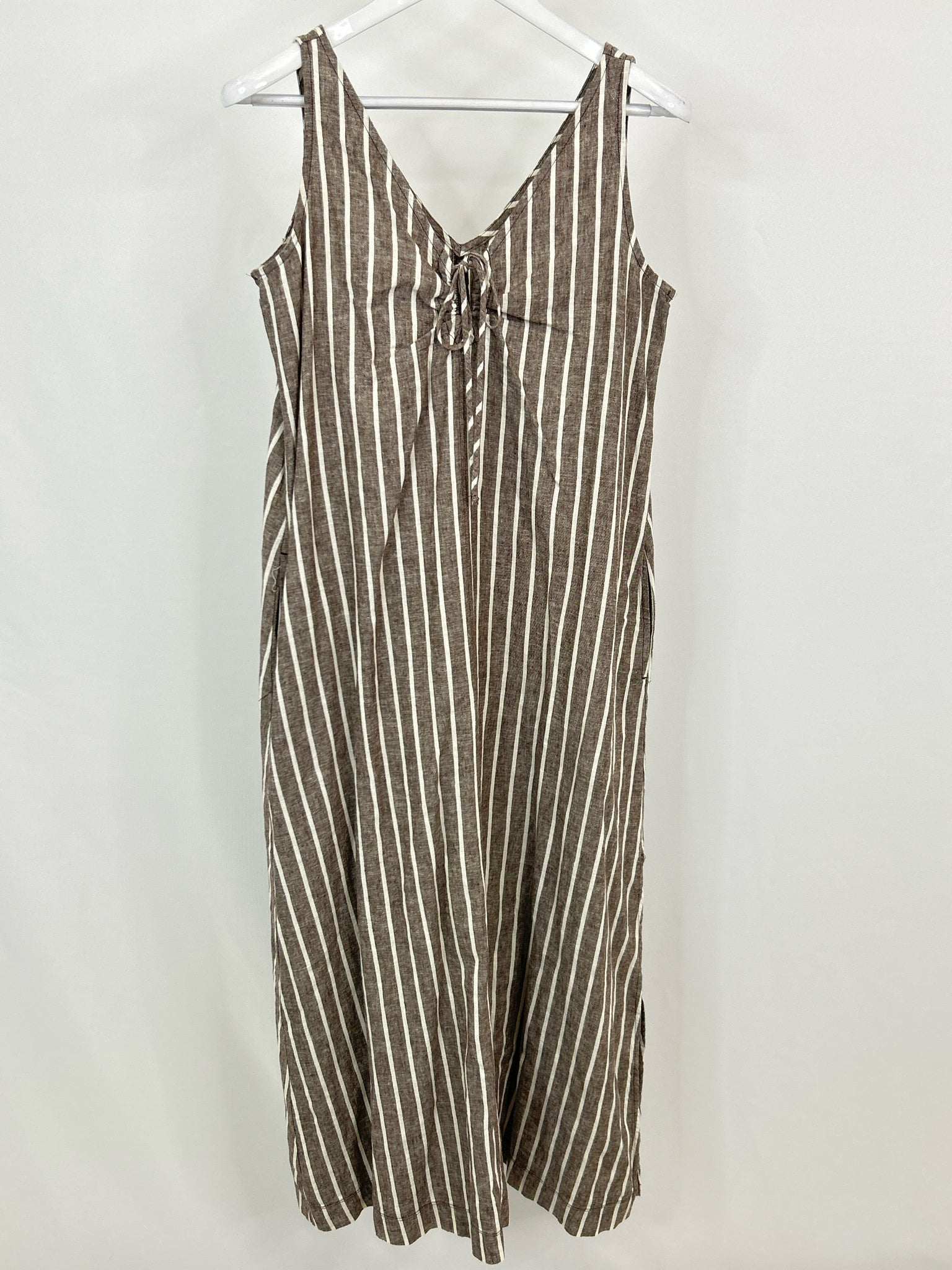 LOU & GREY Size S Brown Stripes Women Dress