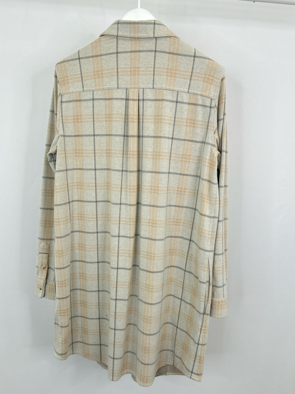 QUINCE Size XL Grey Checkered Women Dress